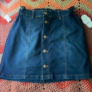 Denim blue skirt